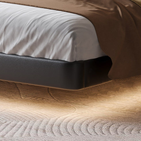 Berne Cotton Linen Fabric Simple Floating Bed Frame